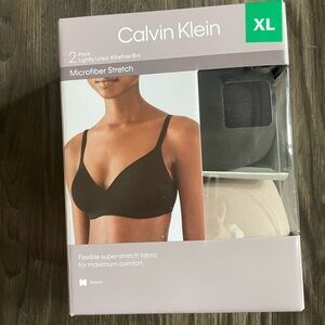 Calvin Klein Microfiber Stretch 2-Pack Bras - Black & Nude
